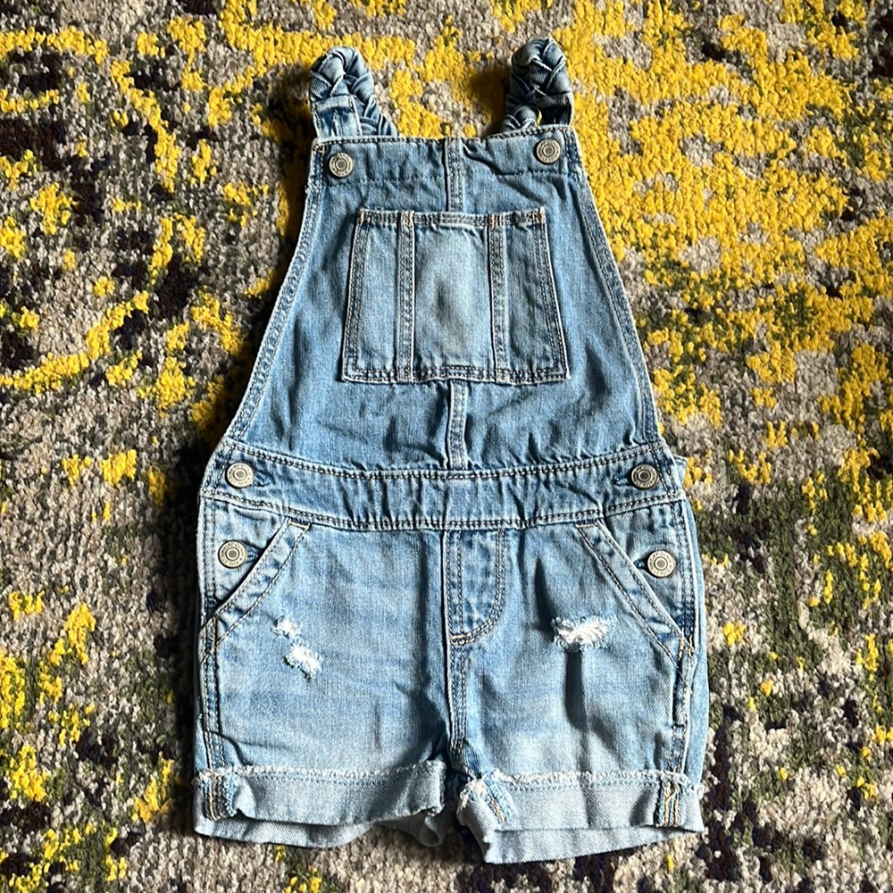 Gap Denim jeans shorteralls overalls braided straps